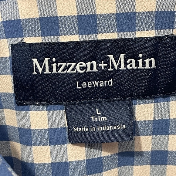 Mizzen+Main Men’s Performance Large Trim Fit Leeward Dress Sport Shirt - Picture 3 of 6